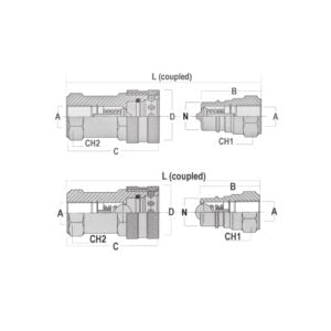 Agricultural Interchange Couplers Poppet and Ball Types