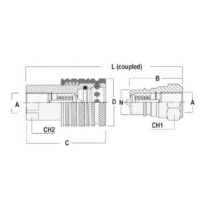 Agricultural Push-Pull Coupler Poppet Type