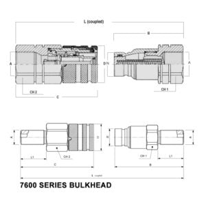 Flat Face Couplers ISO 16028 High Pressure Type