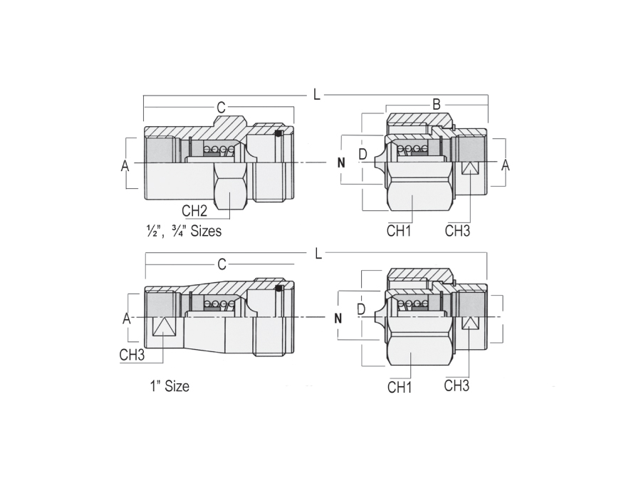 Screw to Connect Couplers Heavy Duty Type – Connect Under Pressure