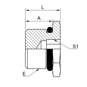 UN'O' MALE PLUG HOLLOW HEX