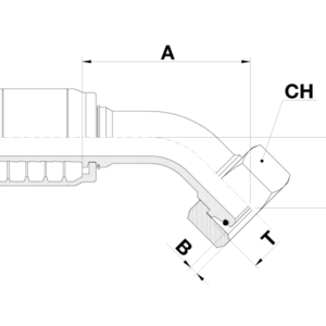 DKL (LIGHT) METRIC FEMALE 45 degrees  ELBOW