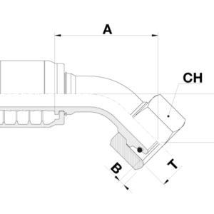 DKS (HEAVY) METRIC FEMALE 45˚ ELBOW