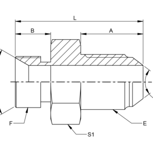 JIS (METRIC) MALE x BSPP MALE