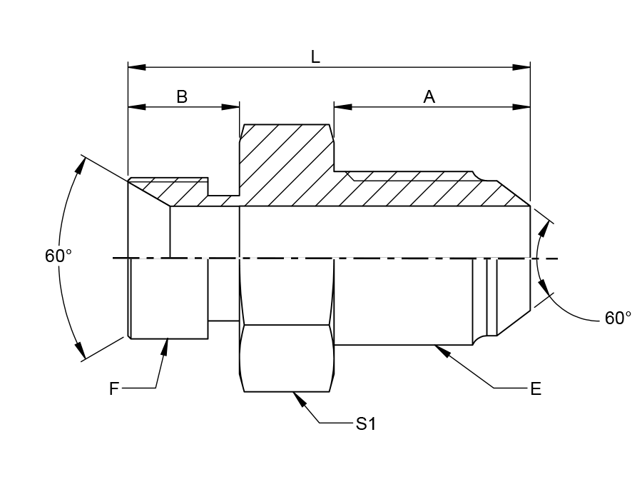 JIS (METRIC) MALE x BSPP MALE