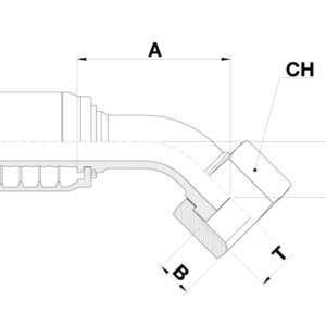 O-RING FACE SEAL FEMALE 30 degrees  ELBOW