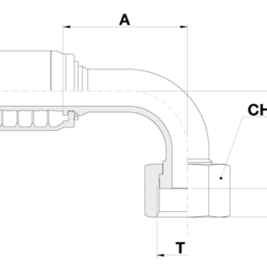 O-RING FACE SEAL FEMALE 90˚ ELBOW