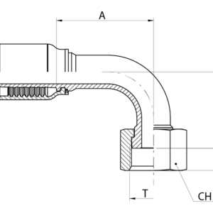 O-RING FACE SEAL FEMALE 90˚ ELBOW