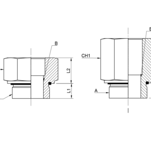 BSPP REDUCING ADAPTOR ELASTOMERIC SEAL