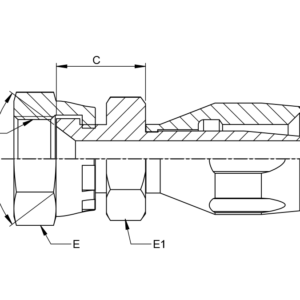 SAE FEMALE STRAIGHT (FERRULE SUPPLIED)