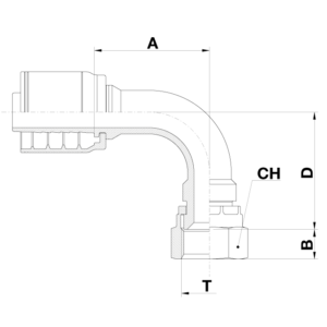 SAE FEMALE 90˚ ELBOW