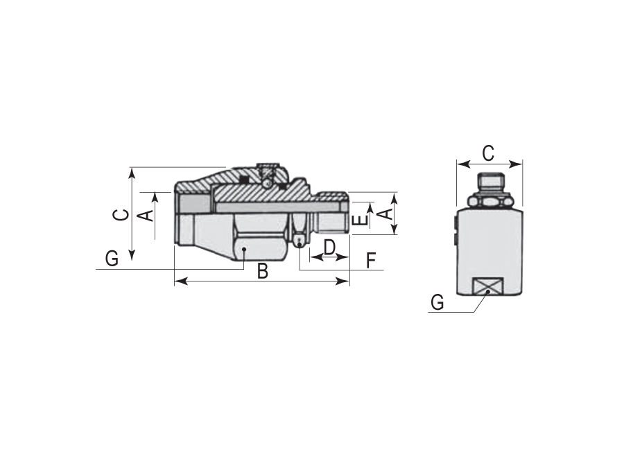 Straight (In-line) Swivel Couplings BSPP Thread